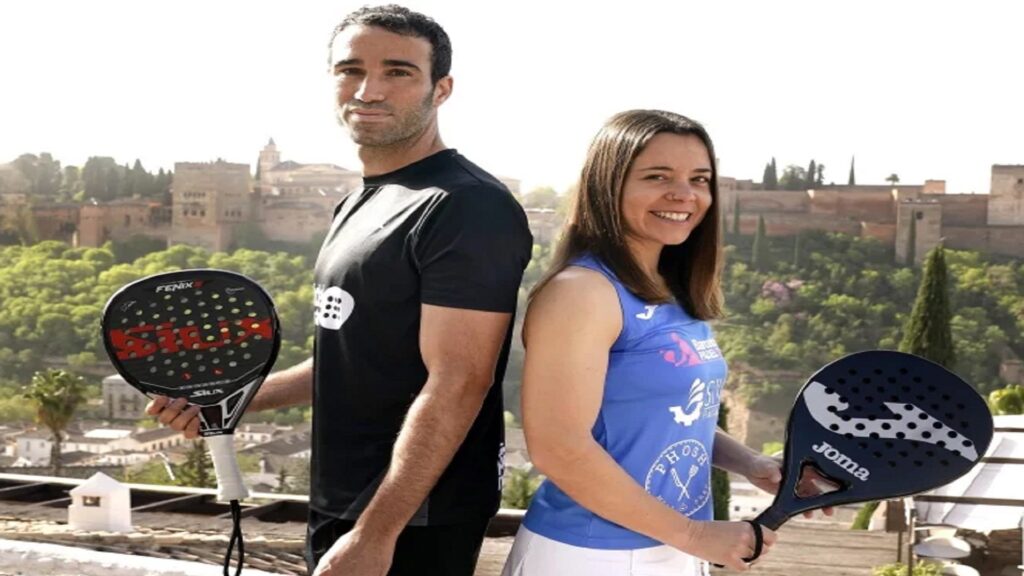 Javi Ruiz y Lucía Martínez en la presentación del WPT Granada Open 2023