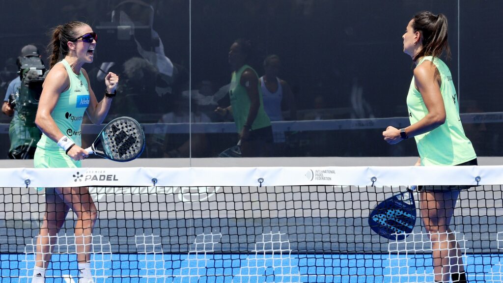 Marta Ortega y Sofía Araujo, en el Premier Padel Genova P2 2024