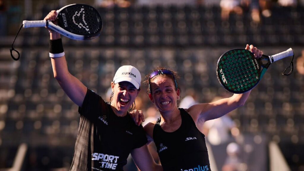 Lucía Sainz y Paty Llaguno en el Premier Padel Italy Major 2024