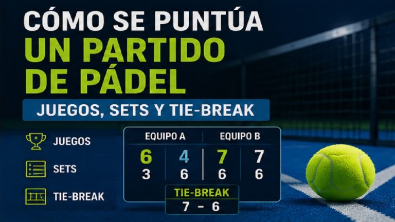 Cómo se Puntúa un Partido de Pádel: Juegos, Sets y Tie-Break