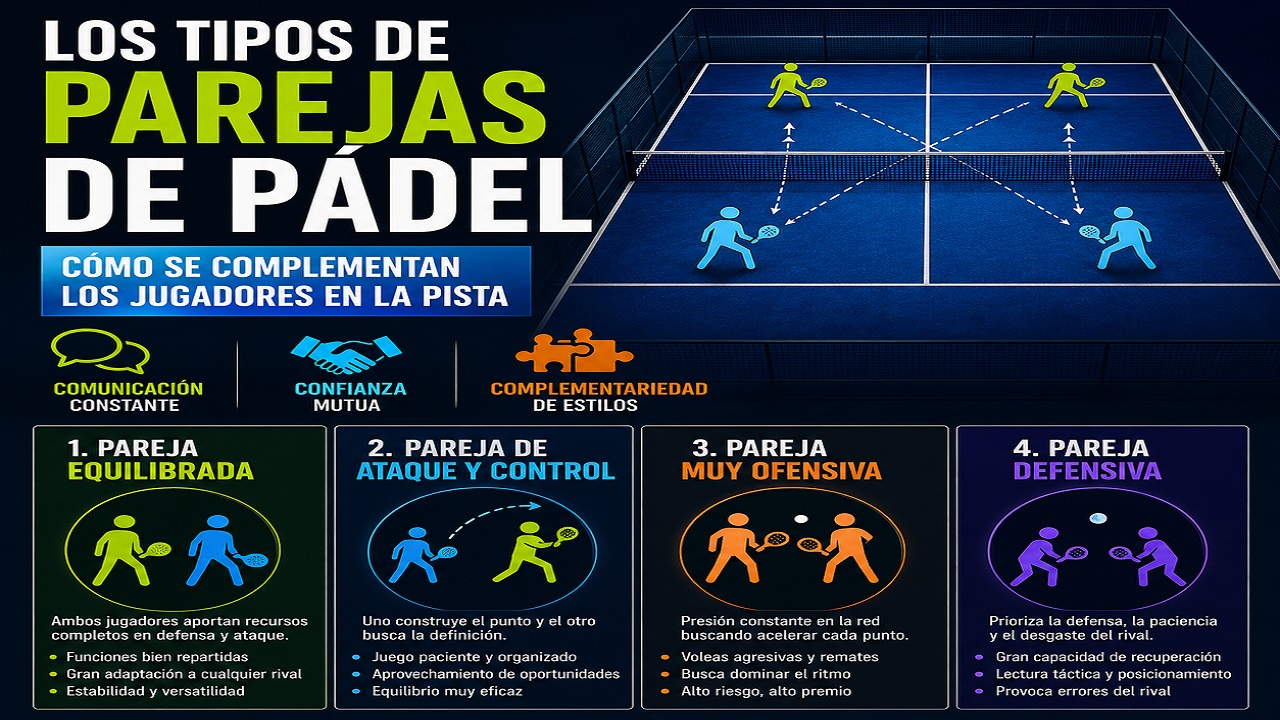 Los Tipos de Parejas de Pádel: Cómo se Complementan los Jugadores en la Pista