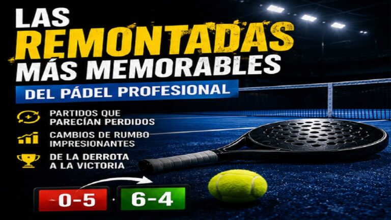 Las Remontadas Más Memorables del Pádel Profesional: Partidos que Parecían Perdidos